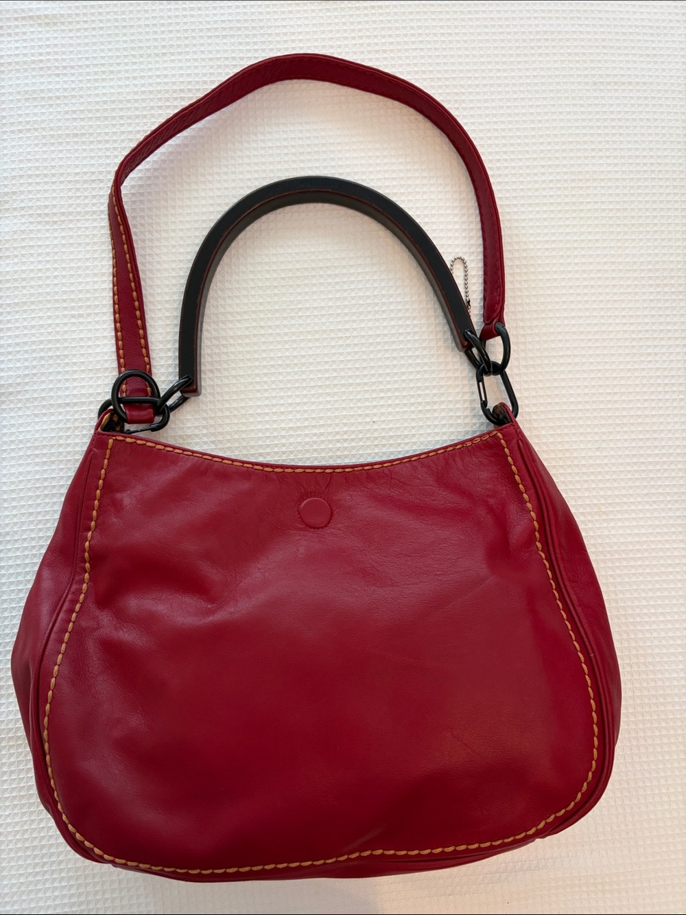 Plinio Visona Leather Shoulder Bag with removable straps made in Italy